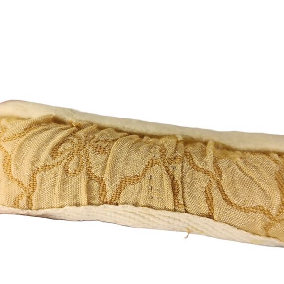 Ballet Slippers Toe Shoes Ornament Or Decor Gold Fabric Embellished & Ribbon 4.5 - Picture 10 of 14